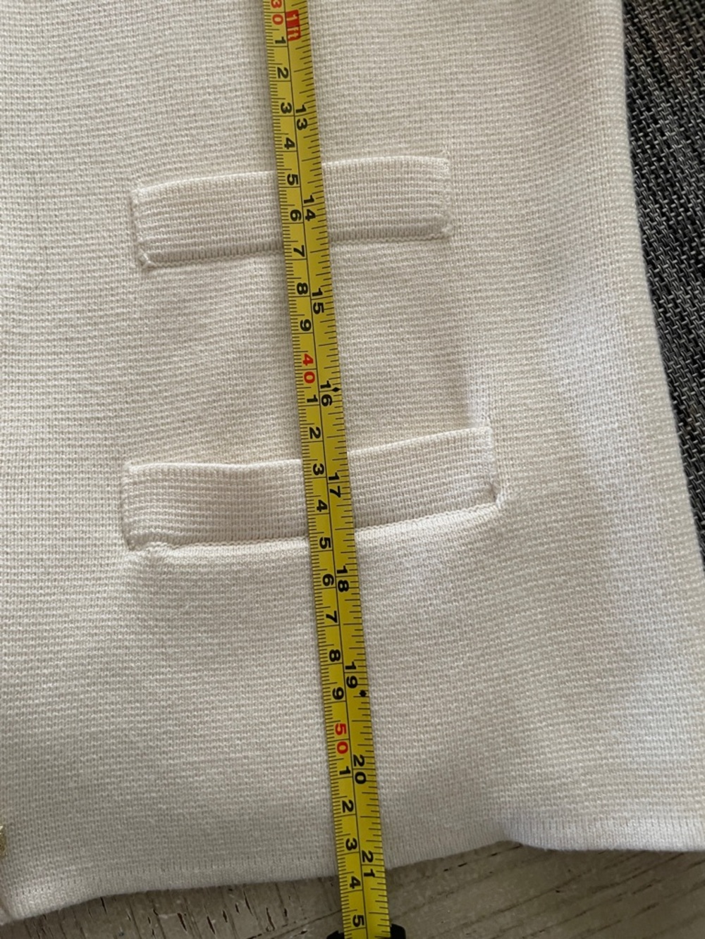 Talbots Cream Knit Button-Front Cardigan - Picture 6 of 8